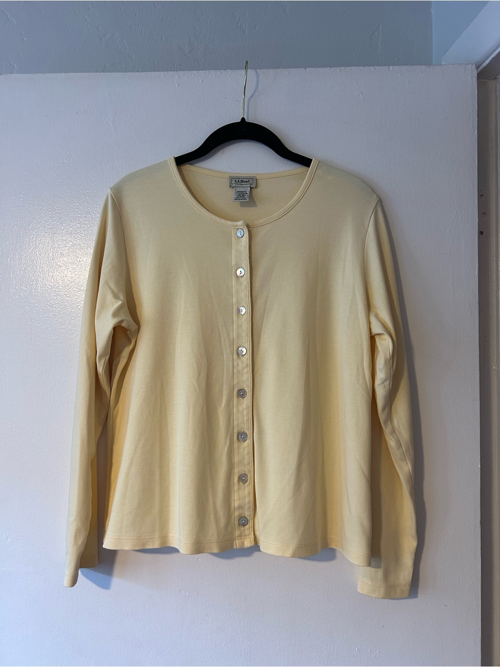 Butter Yellow L.L. Bean Cardigan